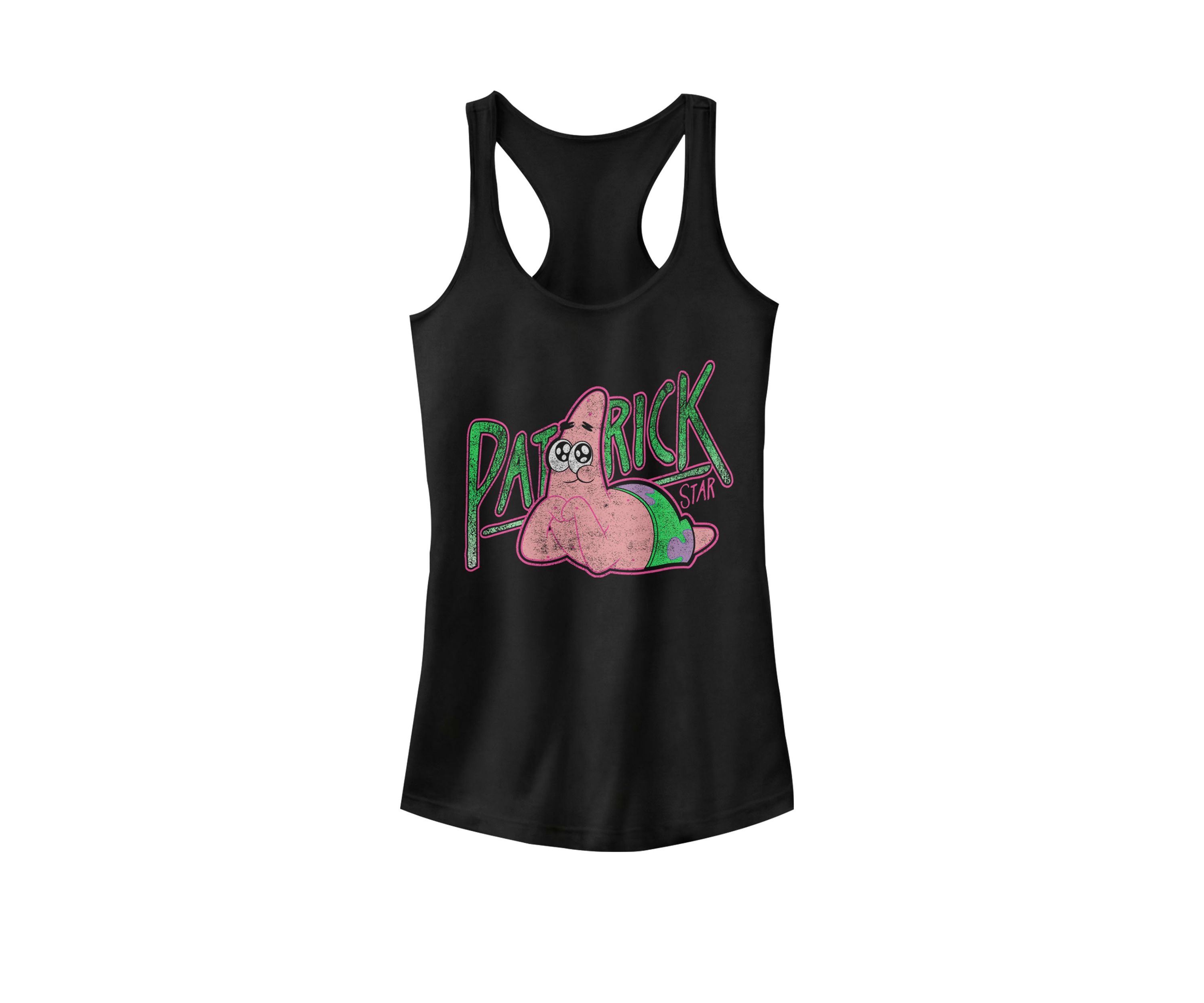 SpongeBob SquarePants Patrick Star Vintage Cute Smile Racerback Graphic Tank