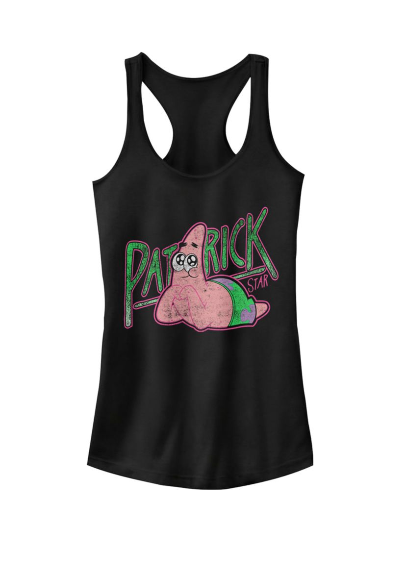 SpongeBob SquarePants Patrick Star Vintage Cute Smile Racerback Graphic Tank
