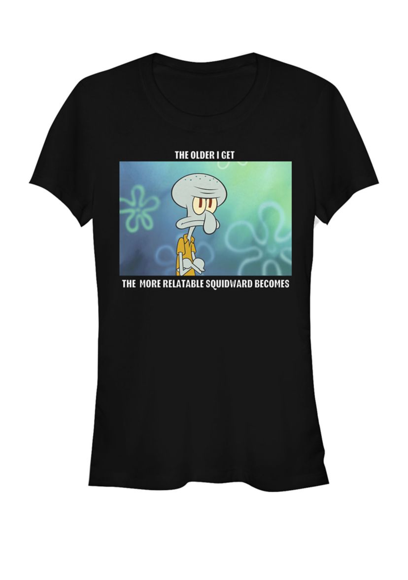 SpongeBob SquarePants Relatable Squidward Short Sleeve Graphic T-Shirt