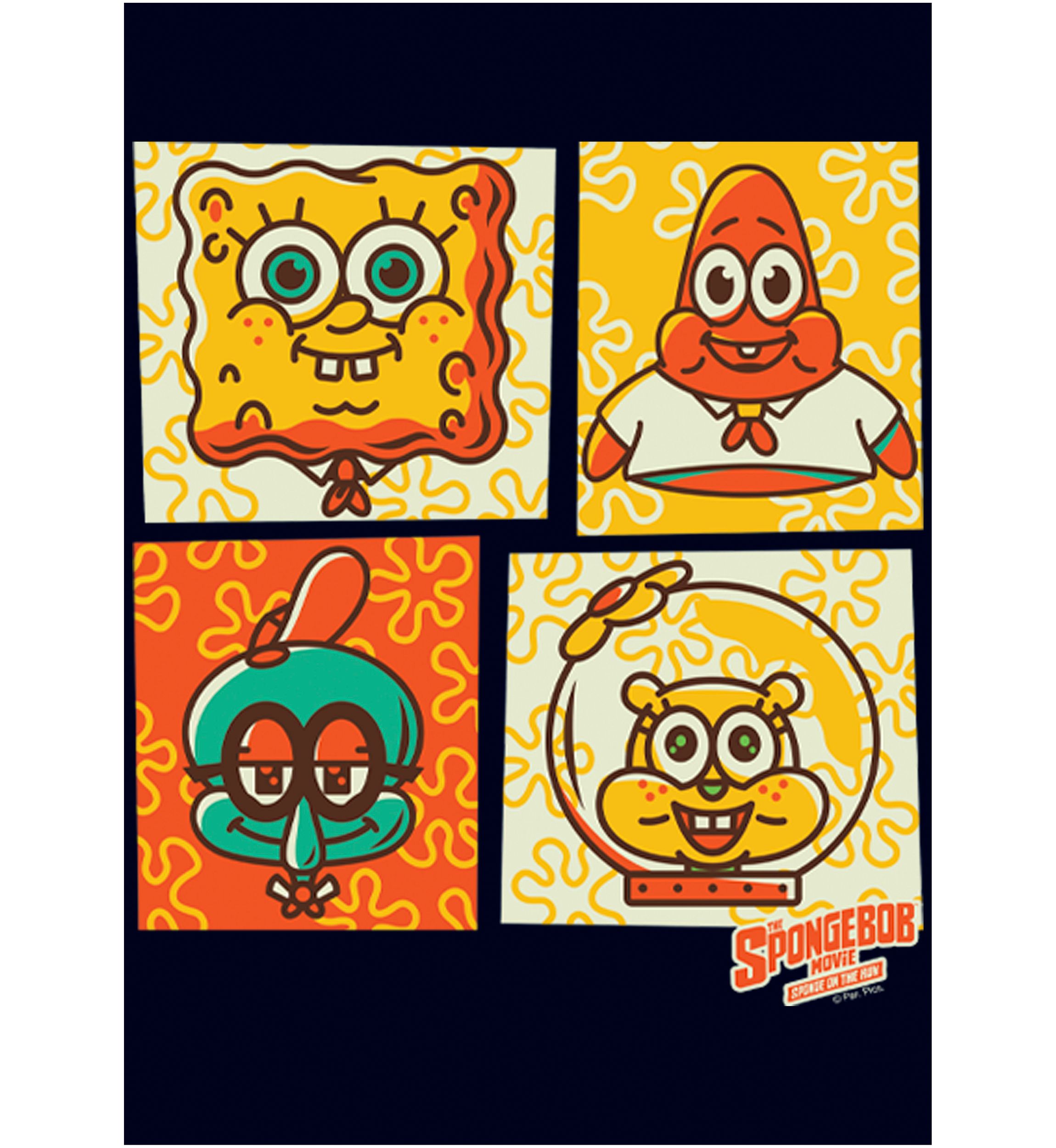 Spongebob Movie CUTE CHARACTER BOXUPS Graphic Top