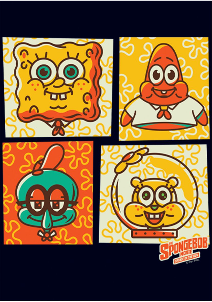 Spongebob Movie CUTE CHARACTER BOXUPS Graphic Top