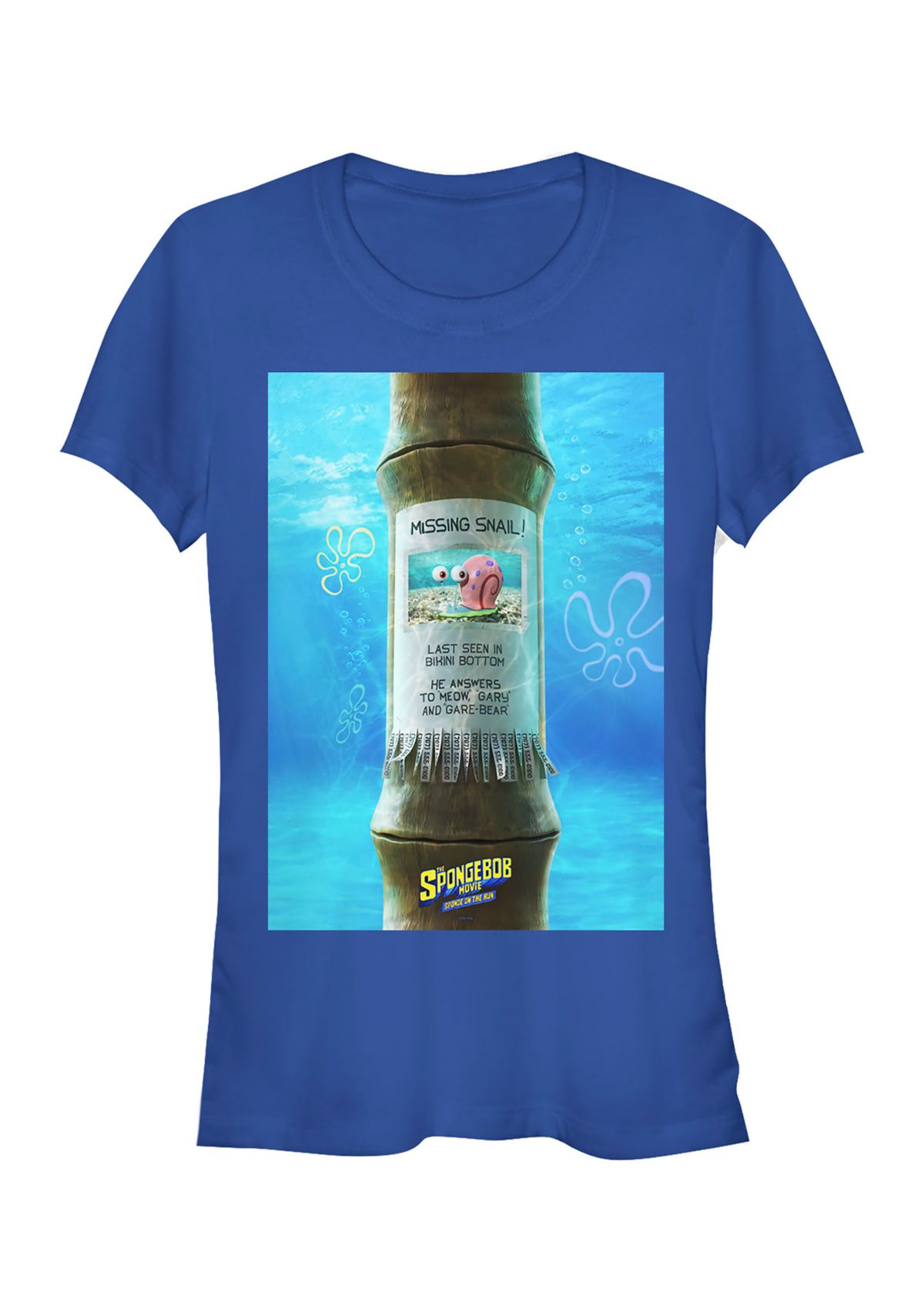 Spongebob Movie Missing Snail Graphic Top