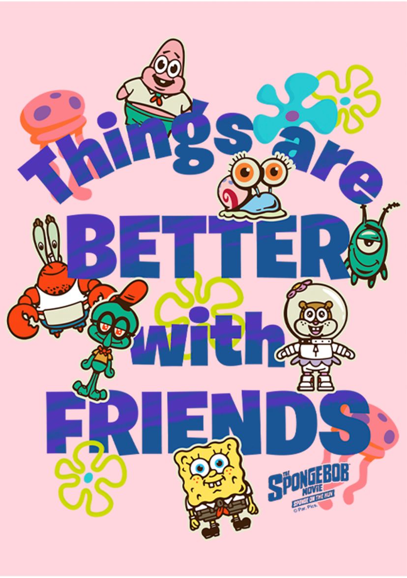 Spongebob Movie Friends patches Graphic Top