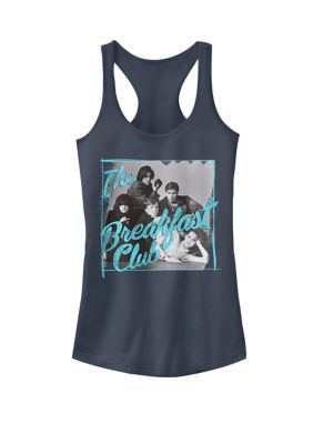 The Breakfast Club Women's Group Portrait Fancy Script Racerback Graphic Tank Top, XXL