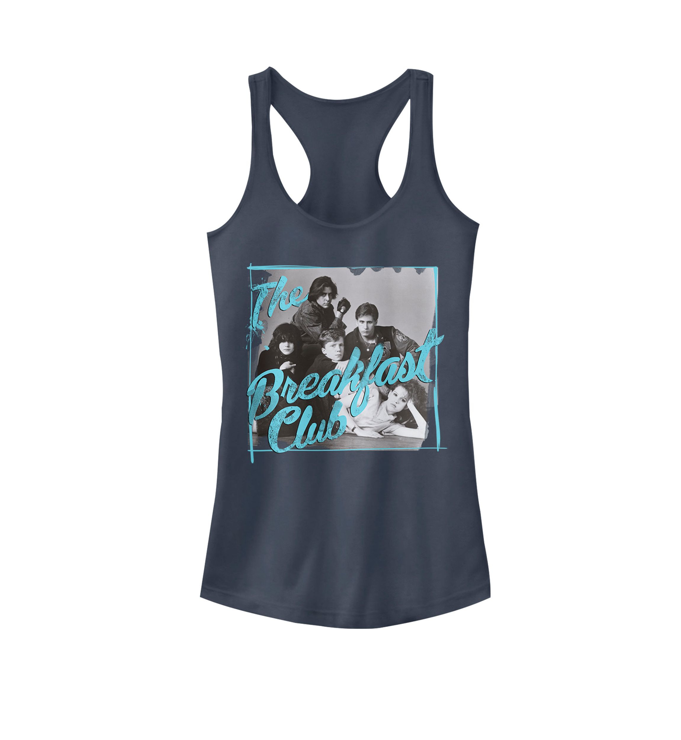 Group Portrait Fancy Script Racerback Graphic Tank