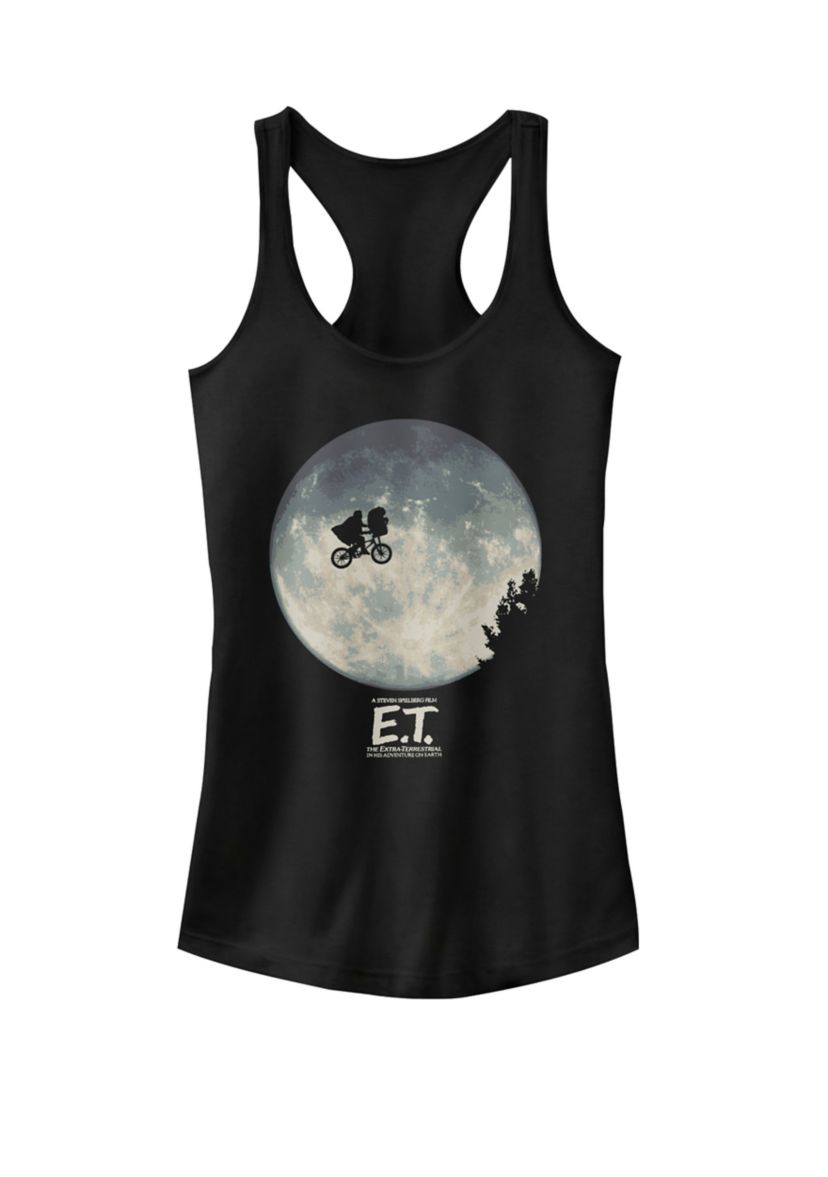 Infamous Flying Bike Scene Silhouette Logo Racerback Graphic Tank