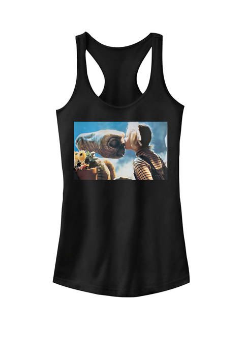 Gertie Kissing E.T. On the Nose Racerback Graphic Tank