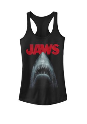 Jaws Shark In Dark Waters Classic Icon Racerback Graphic Tank Top, Black, 2X-Large -  0192715770467