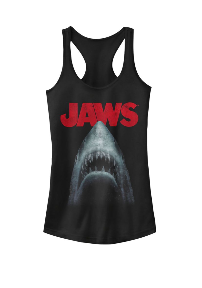 Shark In Dark Waters Classic Icon Racerback Graphic Tank