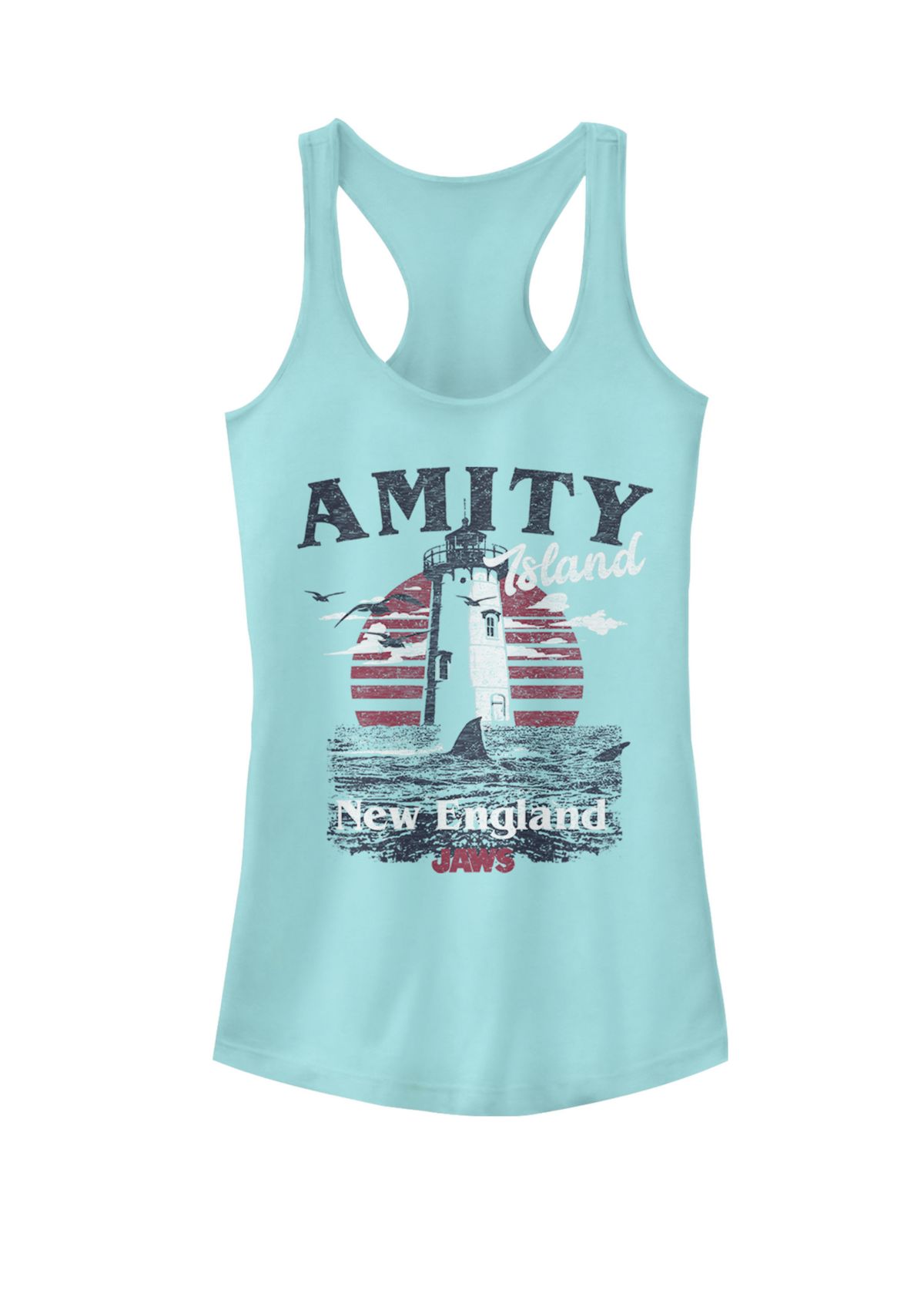 Amity Island Lighthouse Destination Racerback Graphic Tank