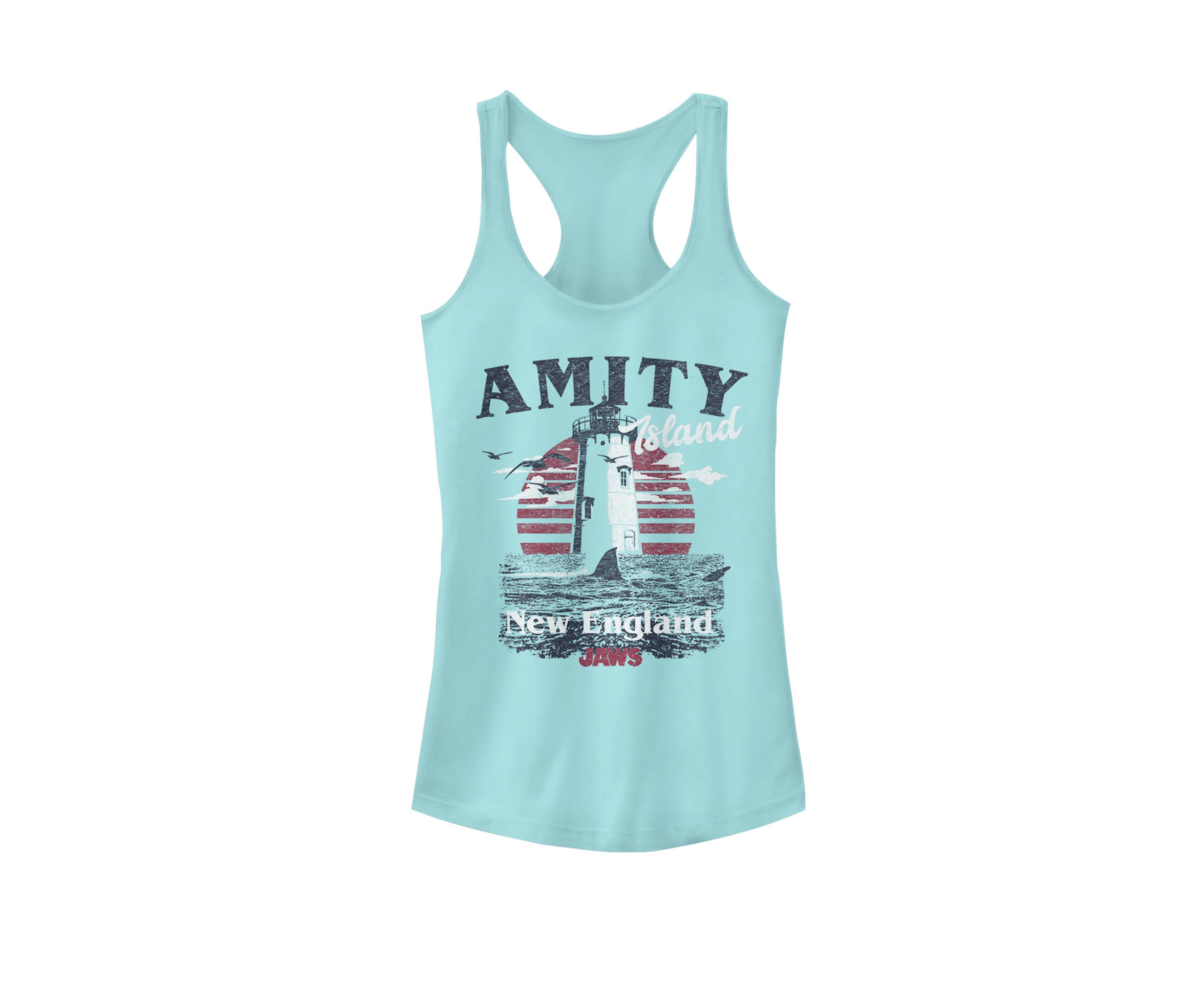 Amity Island Lighthouse Destination Racerback Graphic Tank