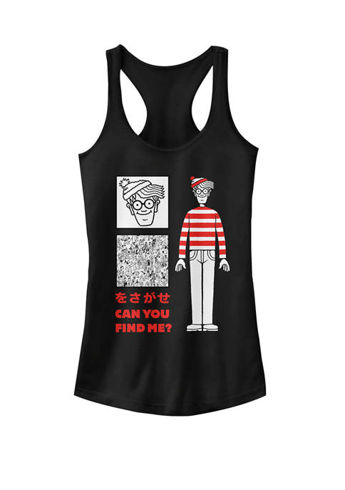 Can You Find Me Kanji Poster Graphic Racerback Tank
