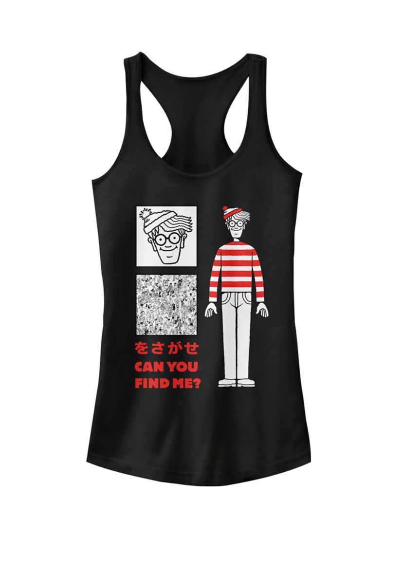Can You Find Me Kanji Poster Graphic Racerback Tank
