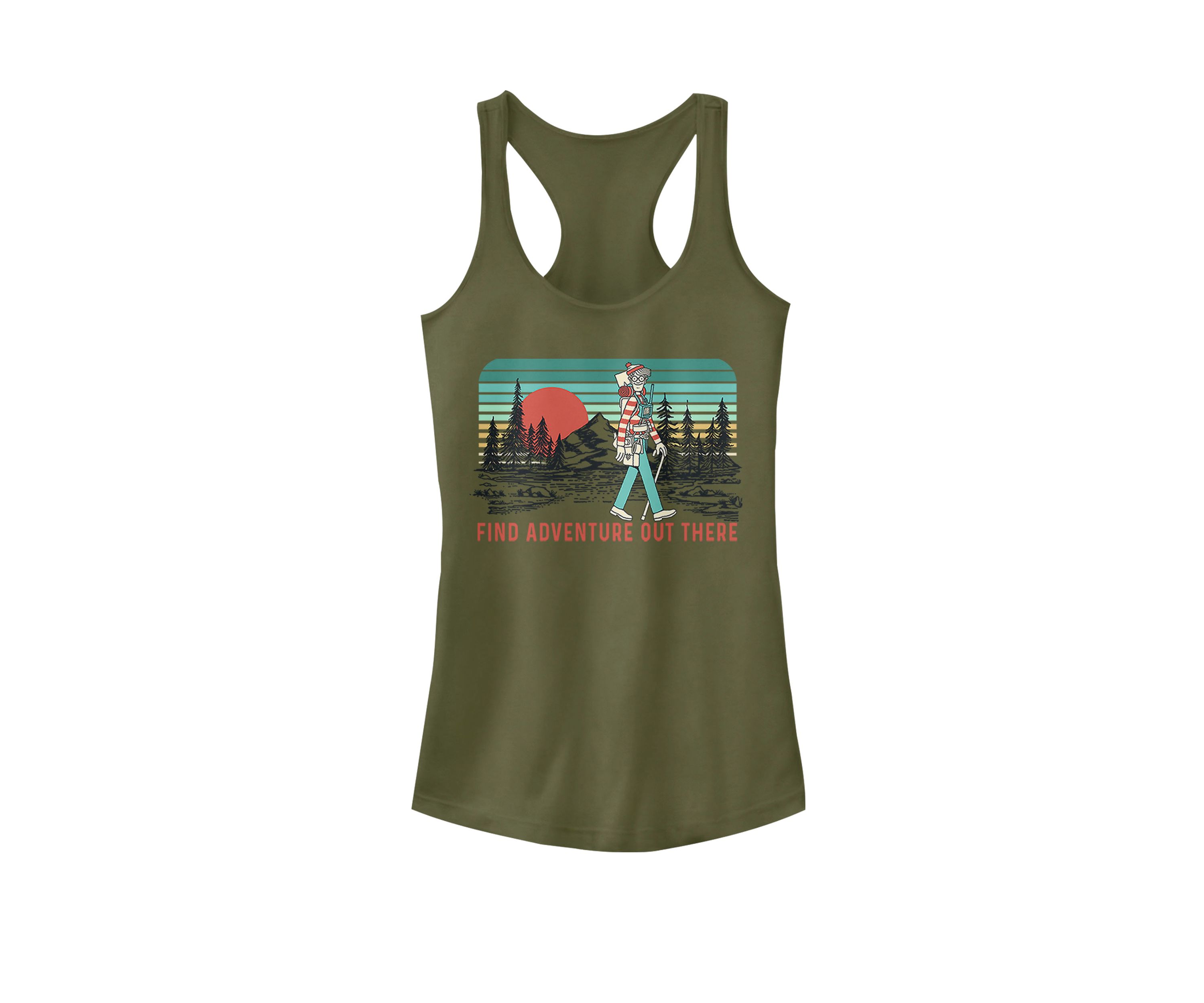 Where's Waldo Find Adventure Out There Graphic Racerback Tank | Belk