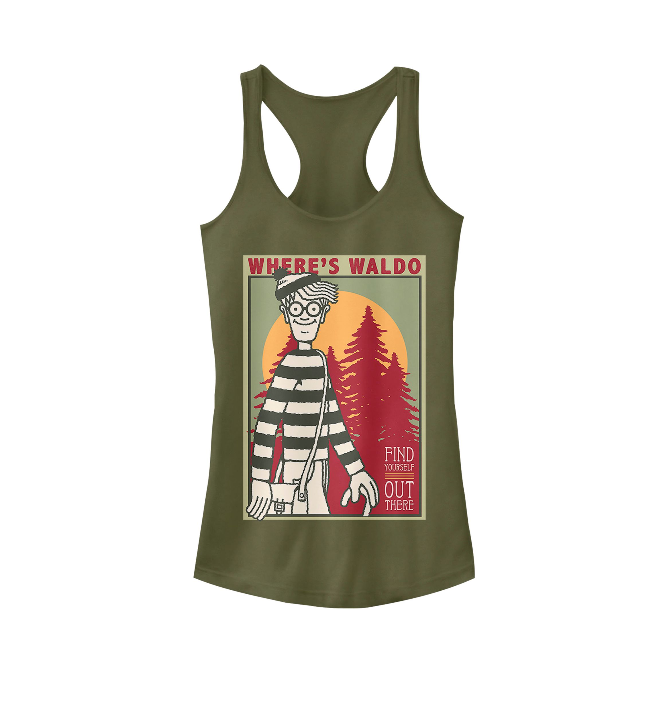 Find Yourself Poster Racerback Graphic Tank