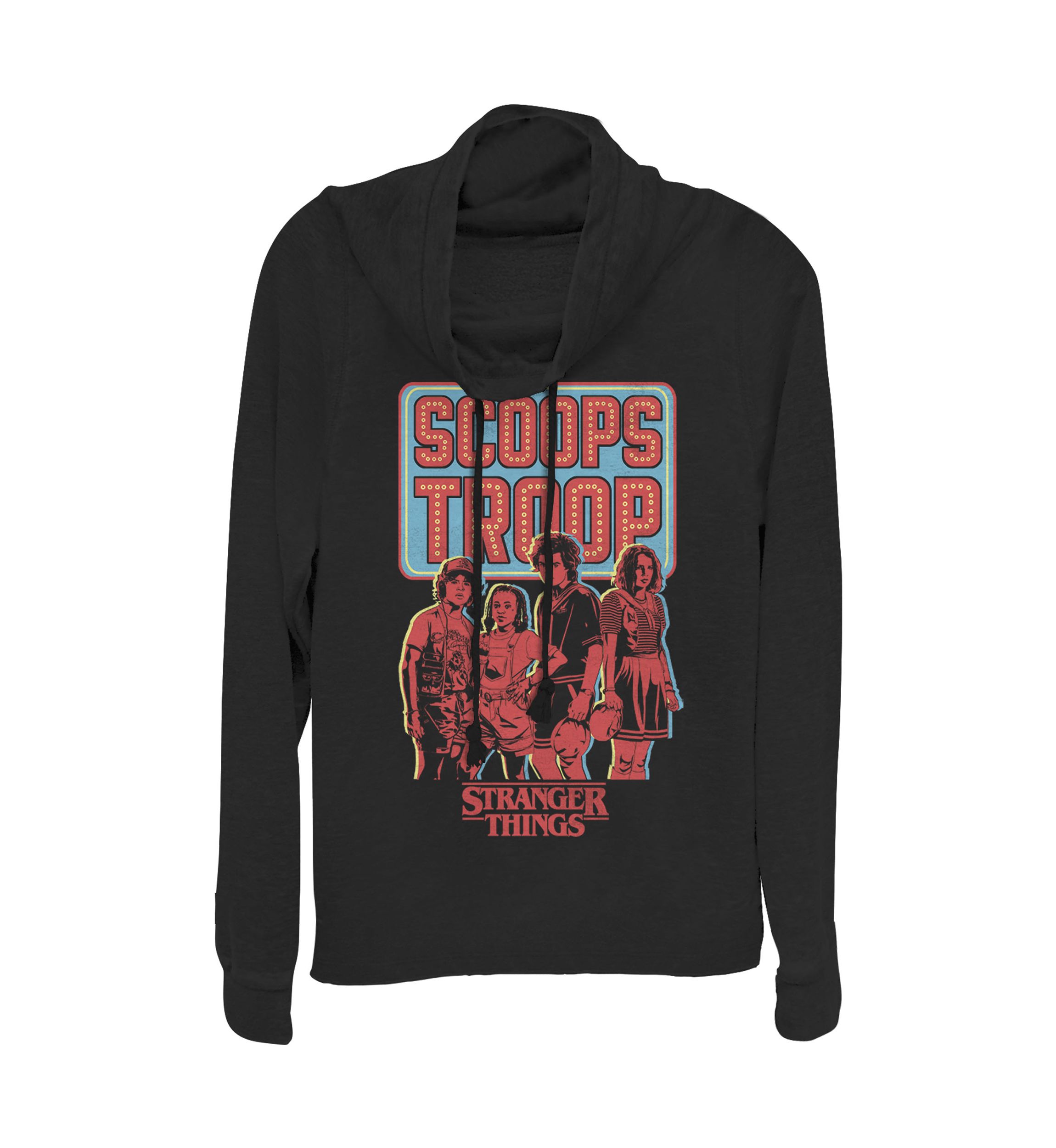 Juniors  Scoop Troop Graphic Pullover Top