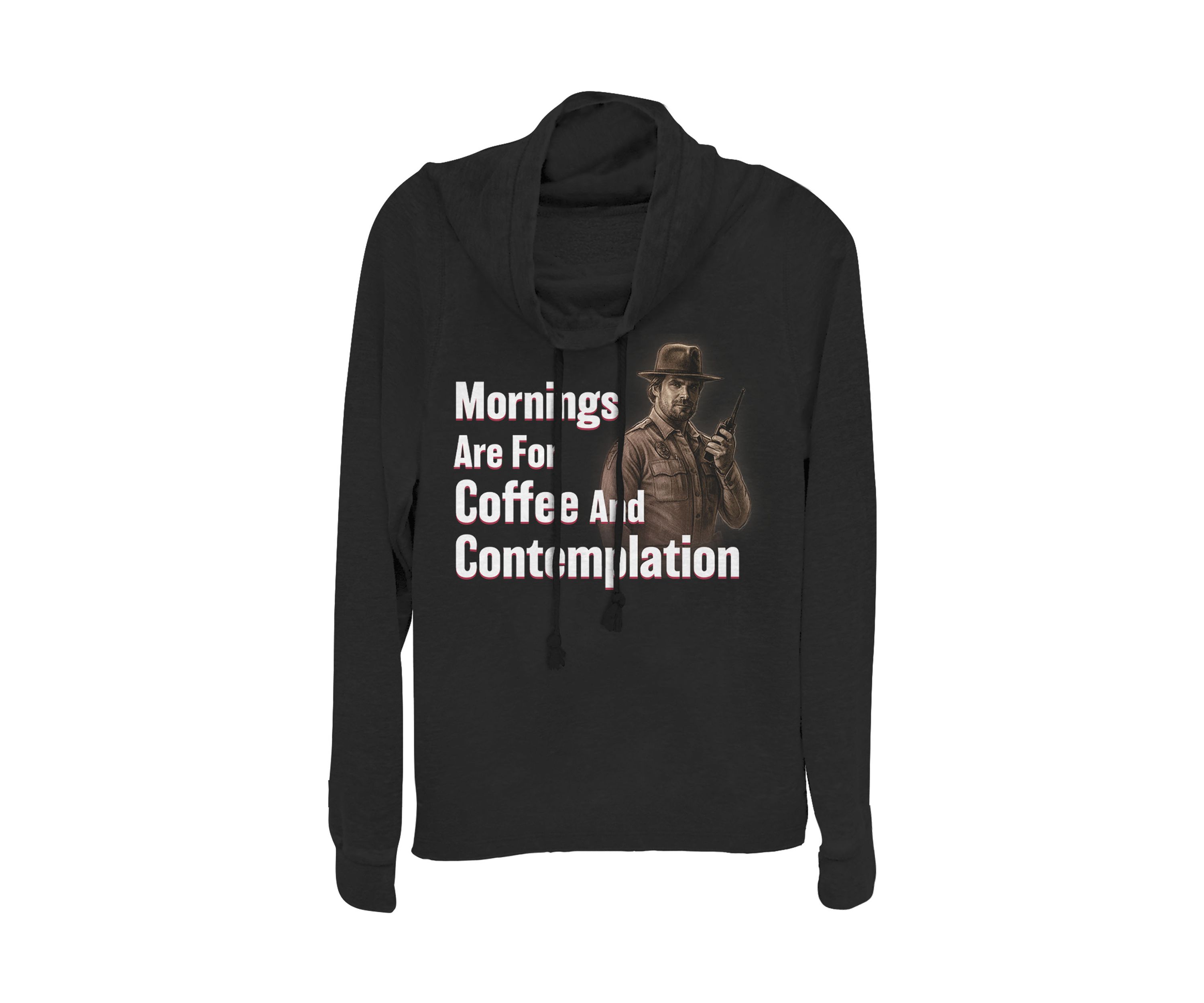 Juniors  Coffee and Contemplation Graphic Pullover Top
