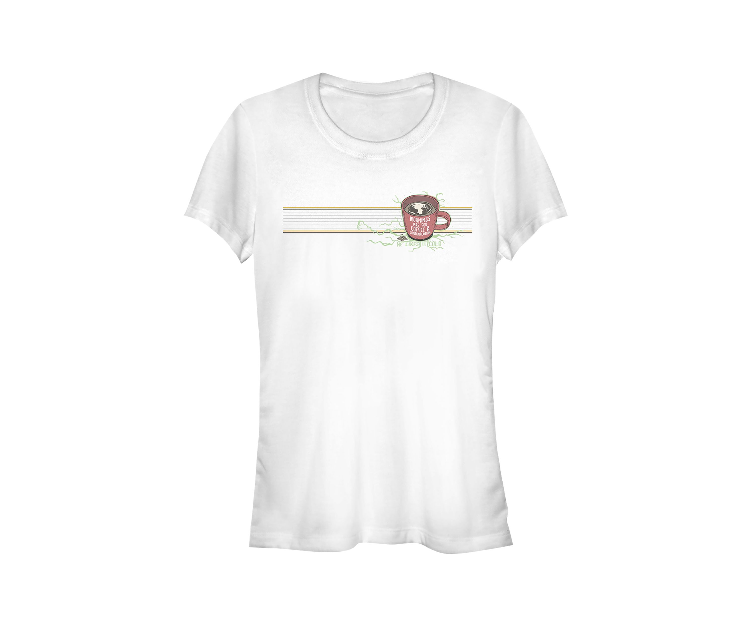 Juniors  Mornings Mug Graphic T-Shirt