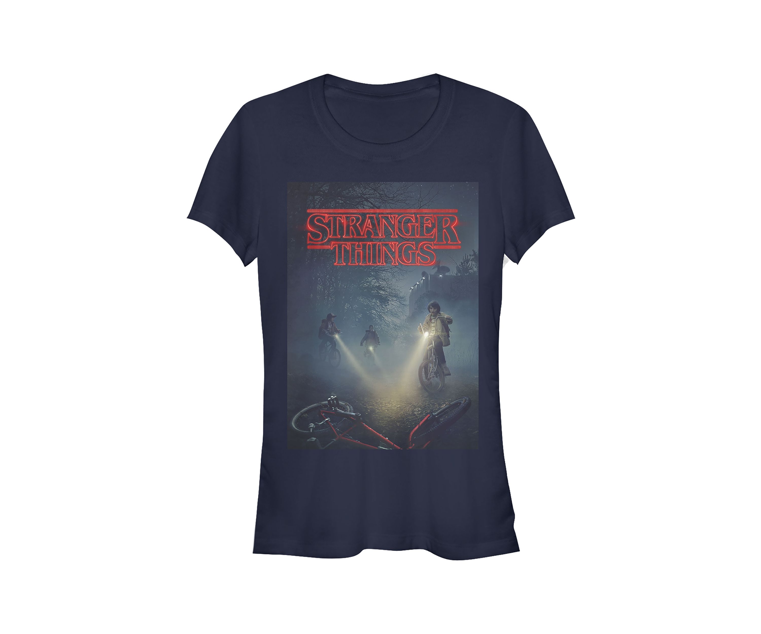 Juniors  Will Missing Bike Poster Graphic T-Shirt
