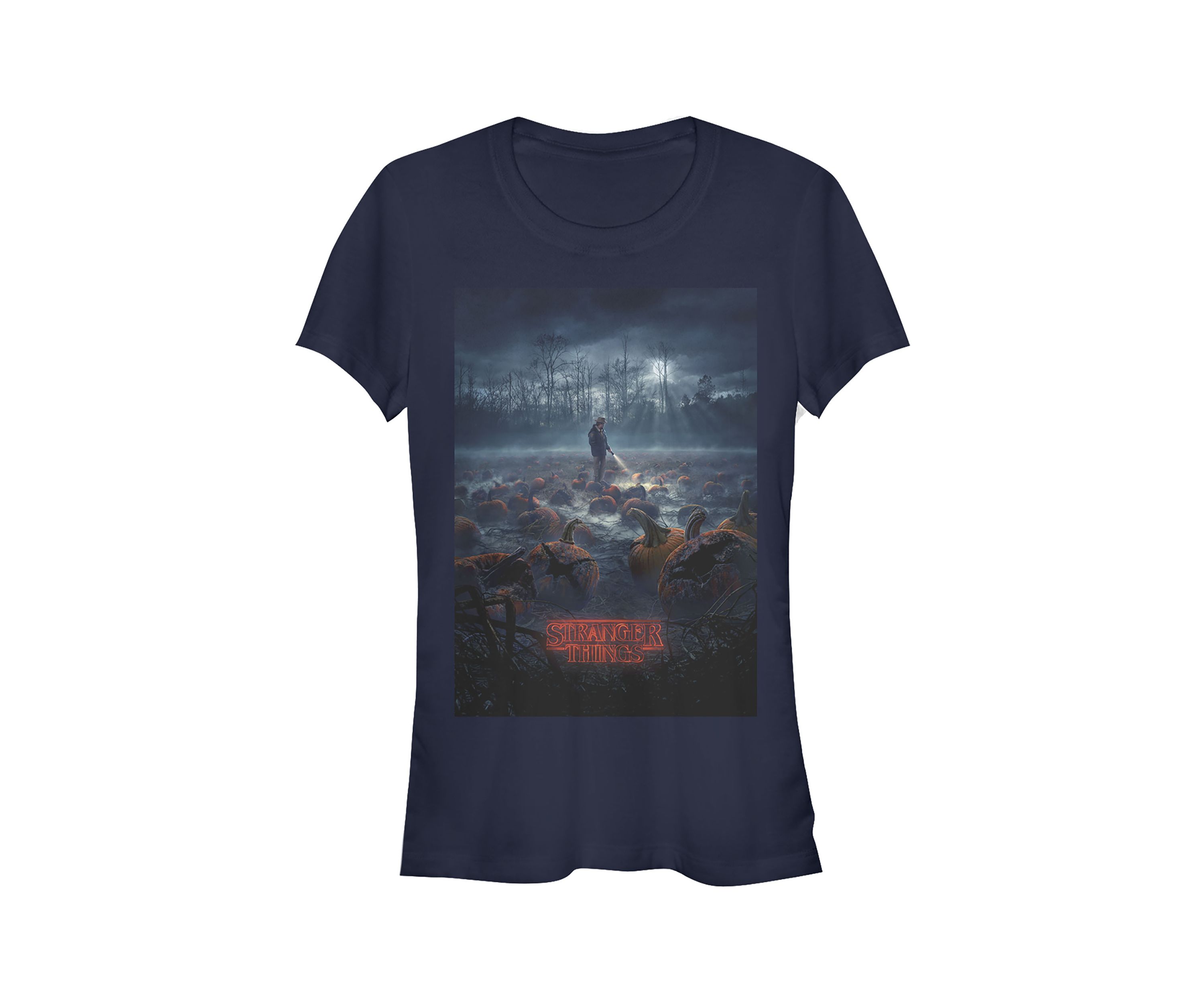 Juniors  Hopper Pumpkin Poster Graphic T-Shirt
