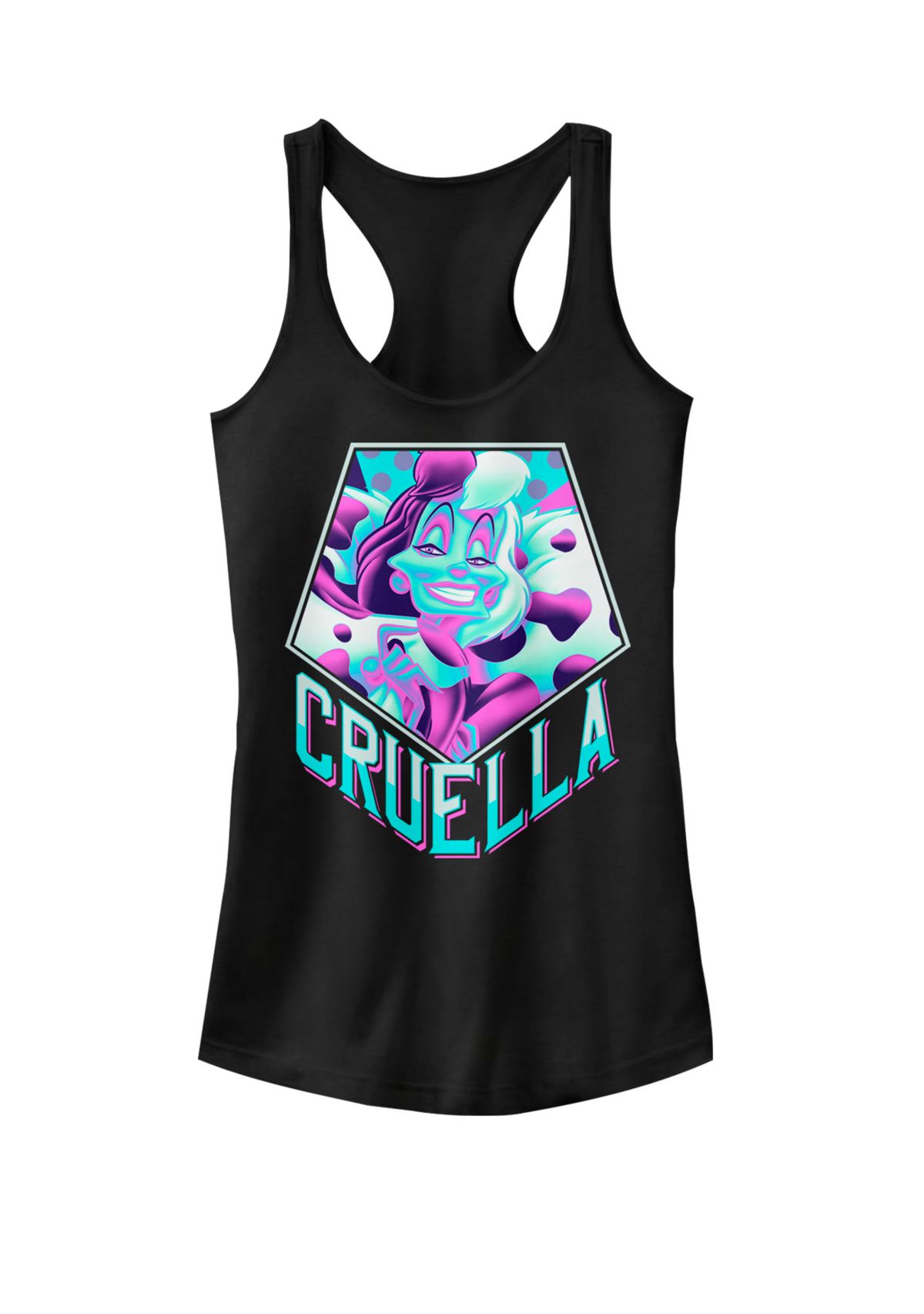 101 Dalmatians Cruella Bold Pop Art Graphic Racerback Tank