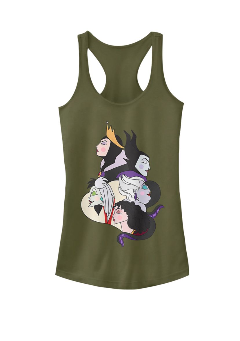 Villains Side Profile Group Shot Racerback Graphic Tank