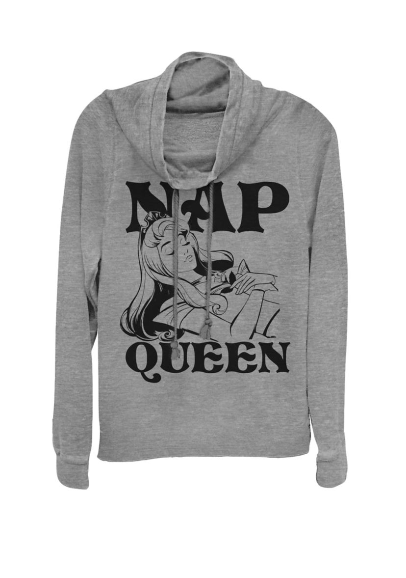 Sleeping Beauty Aurora Nap Queen Cowl Neck Graphic Pullover