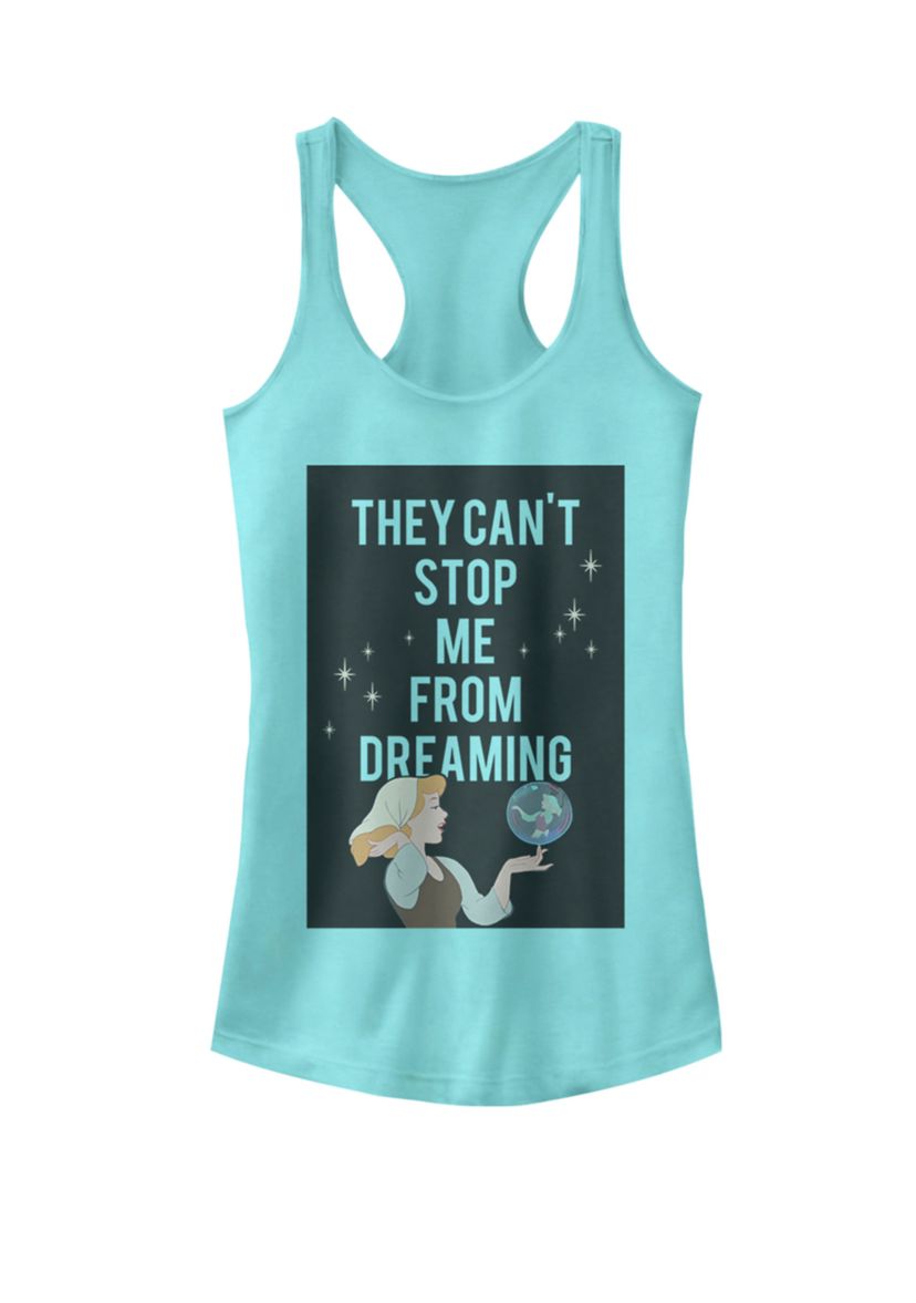 Cinderella Cant Stop Dreaming Racerback Graphic Tank