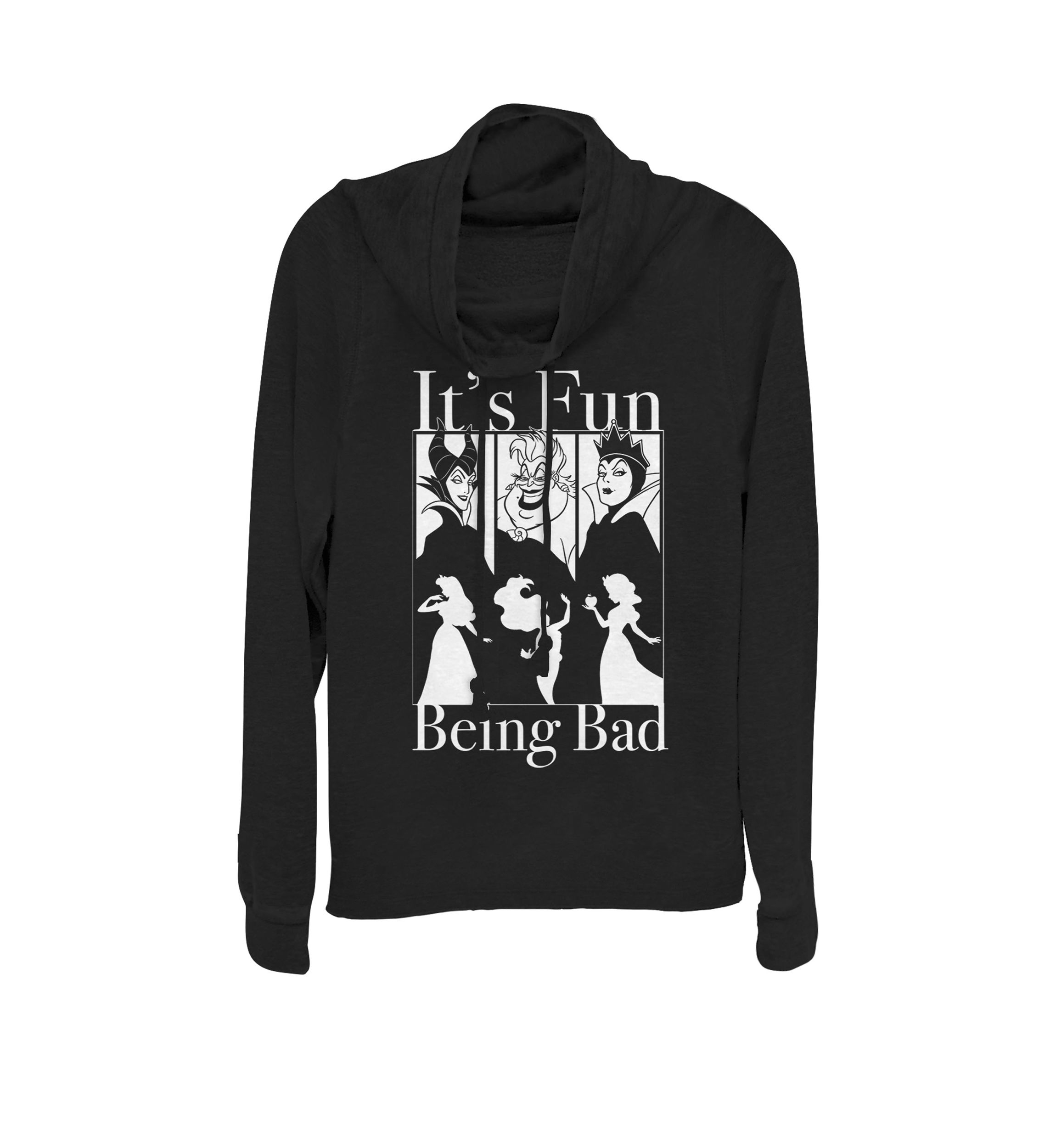 Princess Villain Trio Fun Being Bad Cowl Neck Graphic Pullover