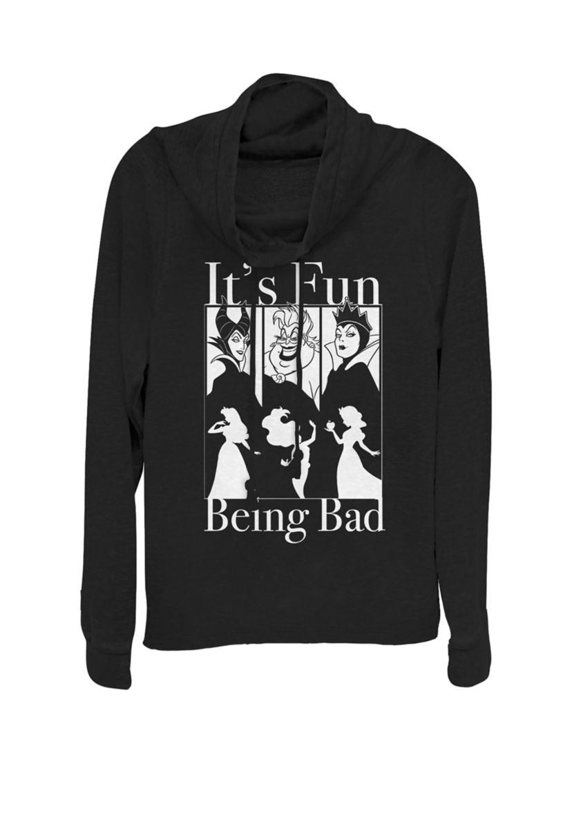 Princess Villain Trio Fun Being Bad Cowl Neck Graphic Pullover
