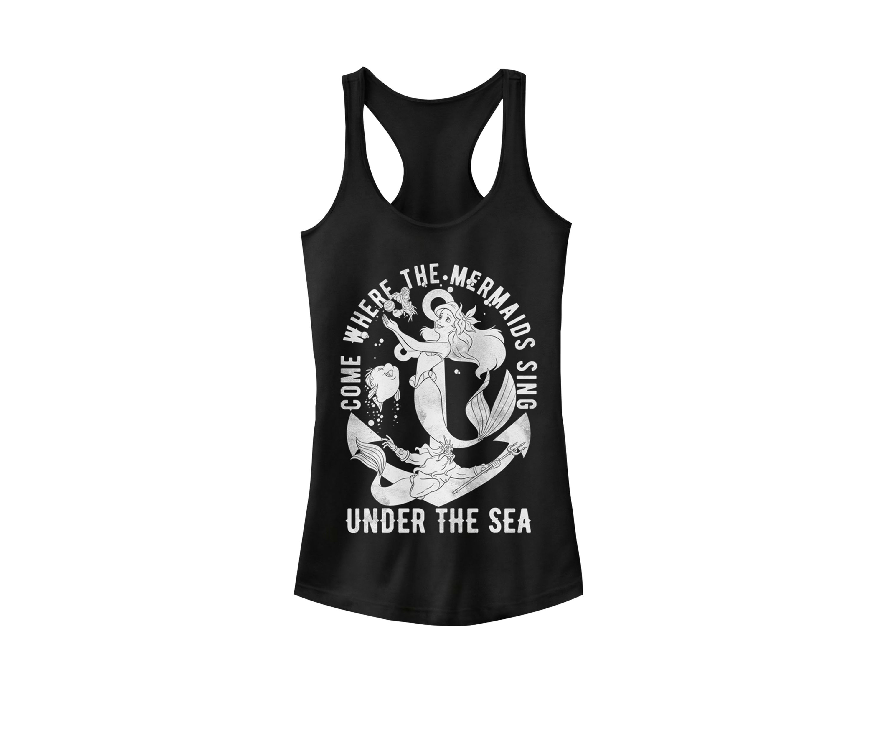 The Little Mermaid Under The Sea Where The Mermaids Sing Racerback Graphic Tank