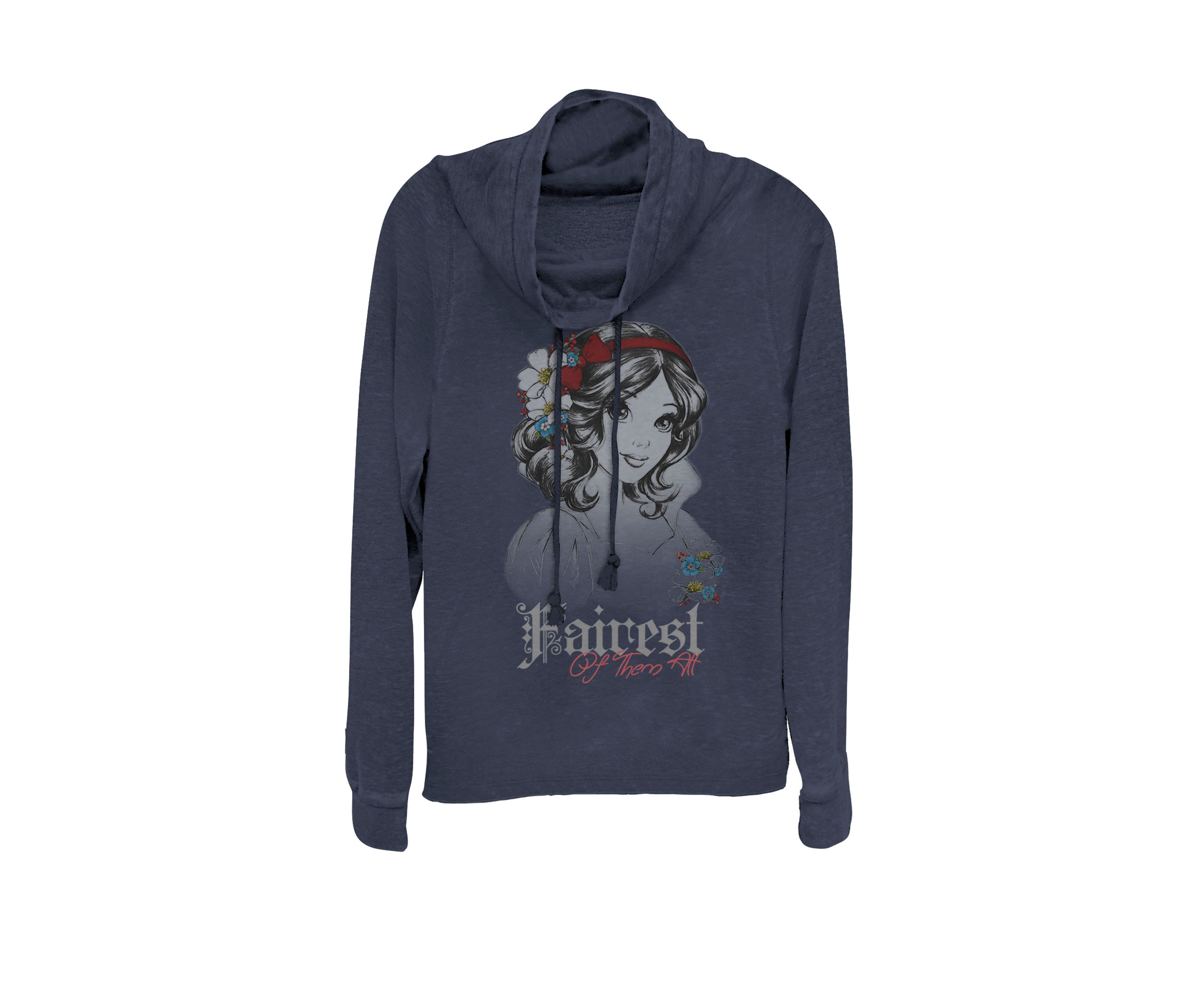 Snow White Fairest Of Them All Cowl Neck Graphic Pullover