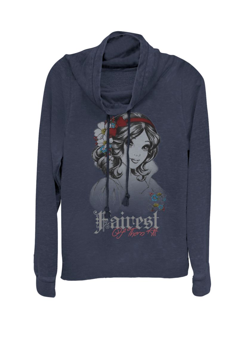 Snow White Fairest Of Them All Cowl Neck Graphic Pullover
