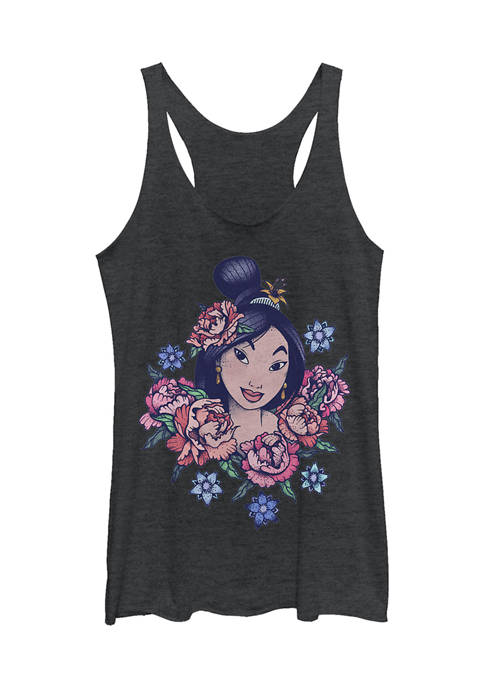 Disney® Juniors Floral Mulan Graphic Tank