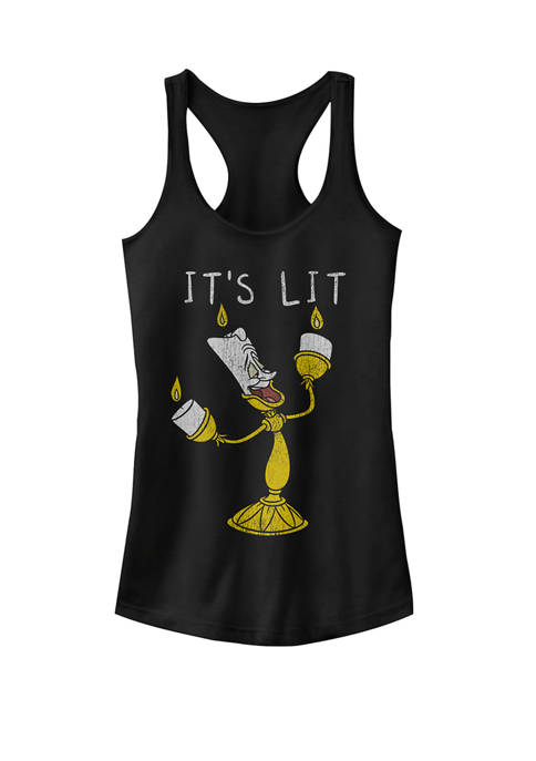 Beauty And The Beast Lumier Its Lit Humor Graphic Racerback Tank
