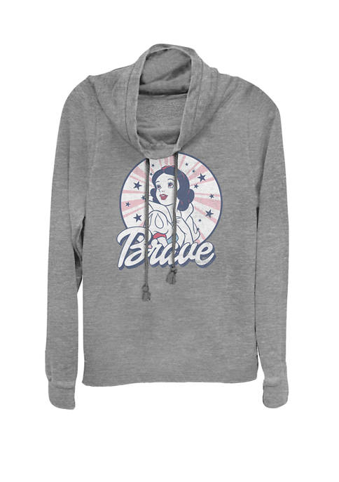 Snow White Americana Brave Cowl Neck Graphic Pullover