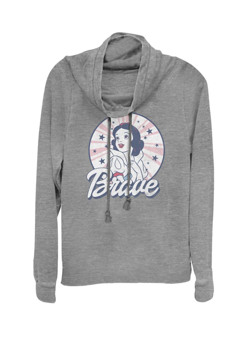 Snow White Americana Brave Cowl Neck Graphic Pullover