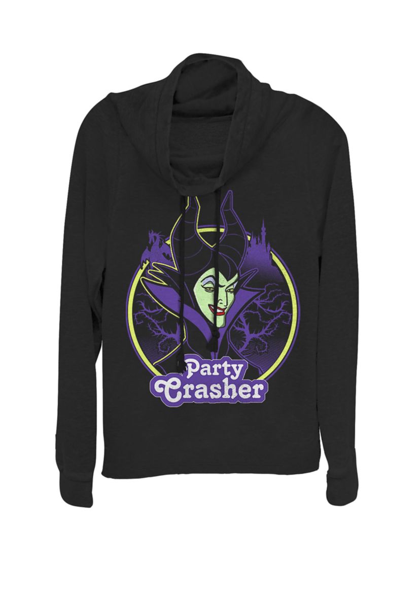 Sleeping Beauty Maleficent Party Crasher Cowl Neck Graphic Pullover