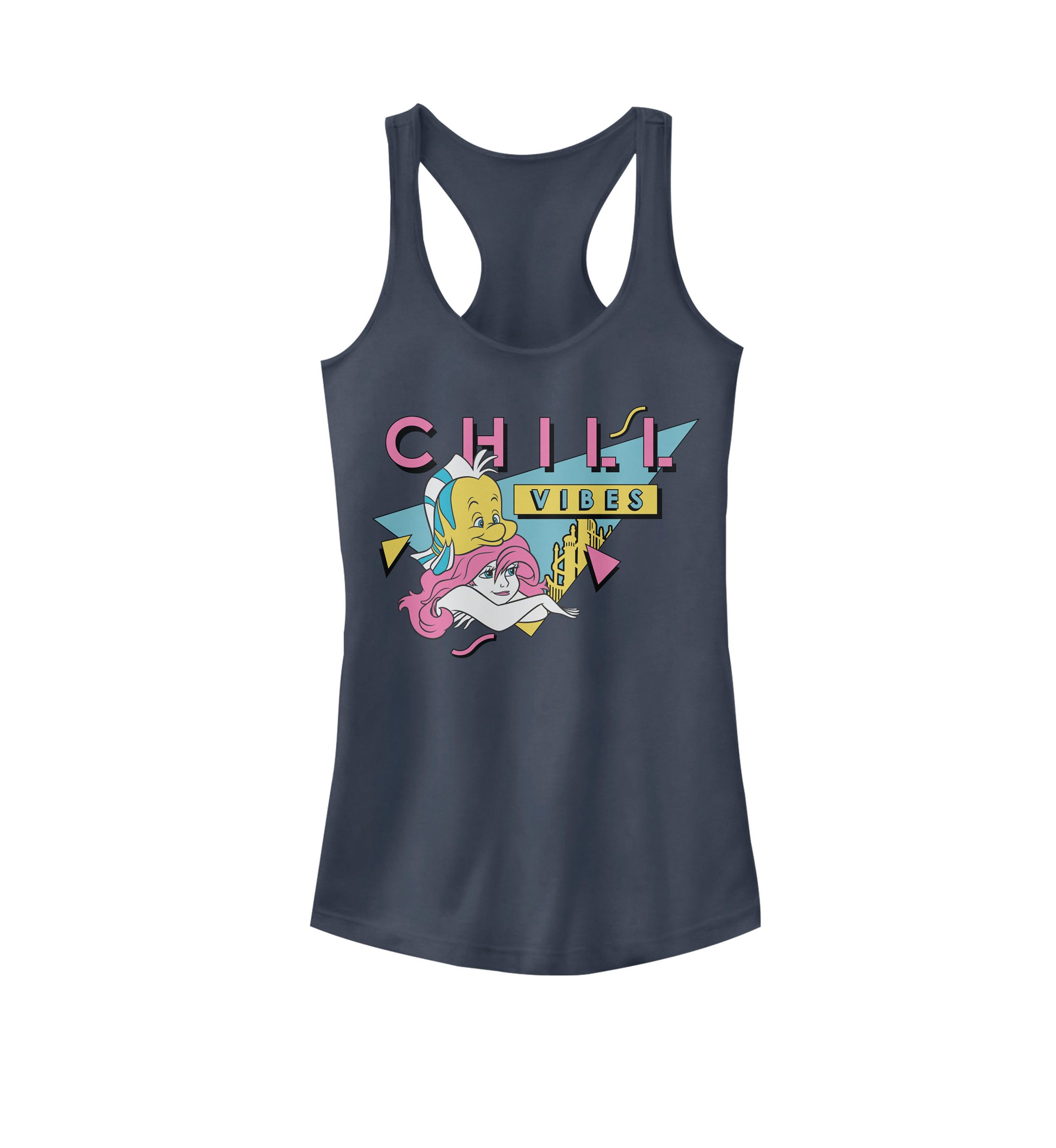 Little Mermaid 90s Art Style Racerback Tank