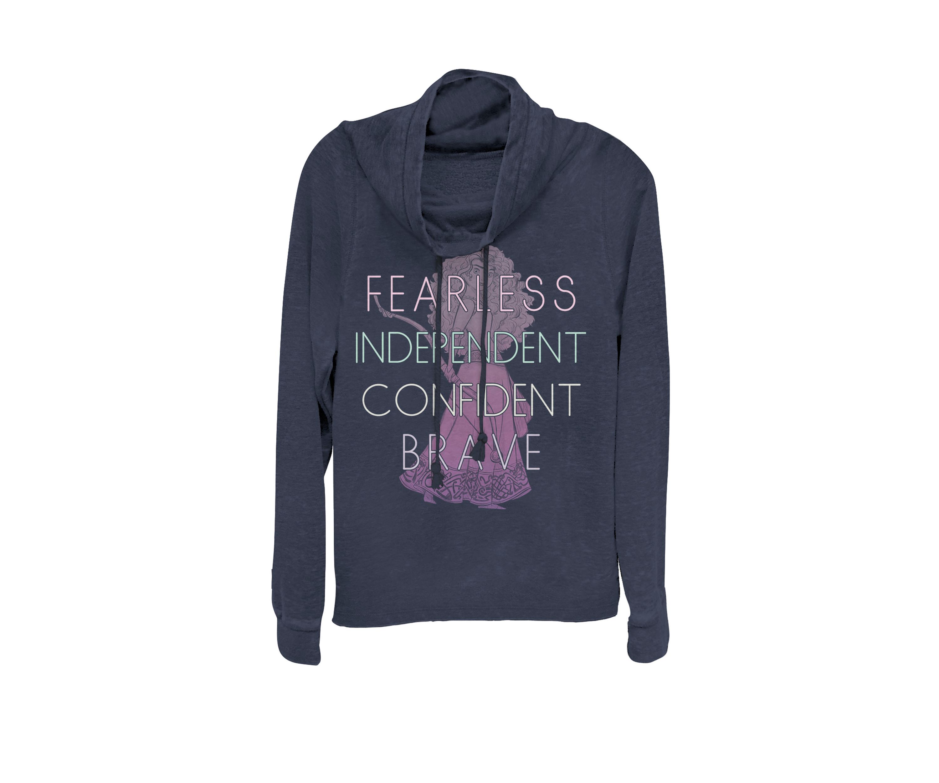 Brave Merida Fearless Independent Confident Attributes Cowl Neck Graphic Pullover