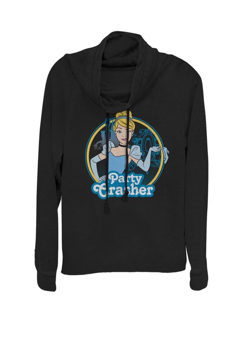Cinderella Party Crasher Cowl Neck Graphic Pullover