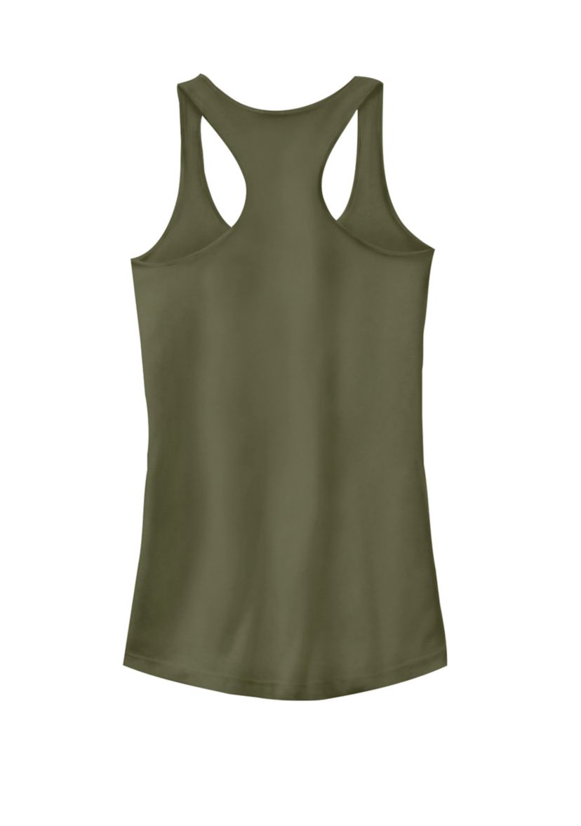 Juniors Three Evil Villains Witch Vibes Racerback Tank
