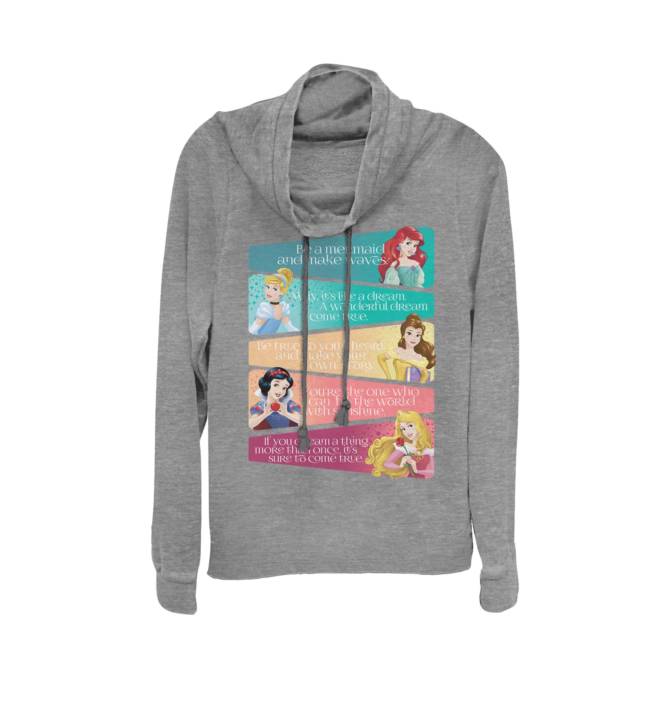 Be Like A Princess Cowl Neck Graphic Pullover