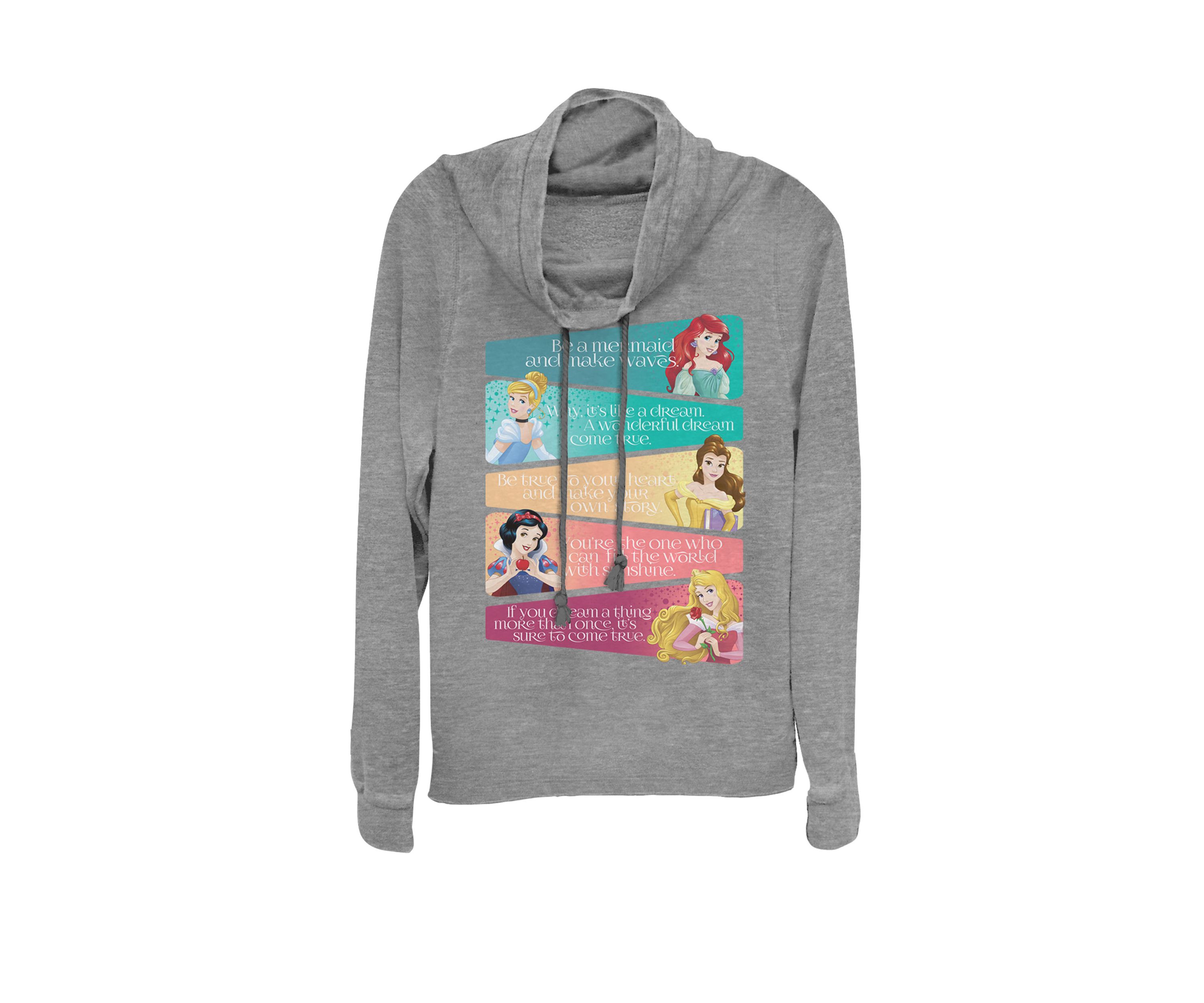 Be Like A Princess Cowl Neck Graphic Pullover
