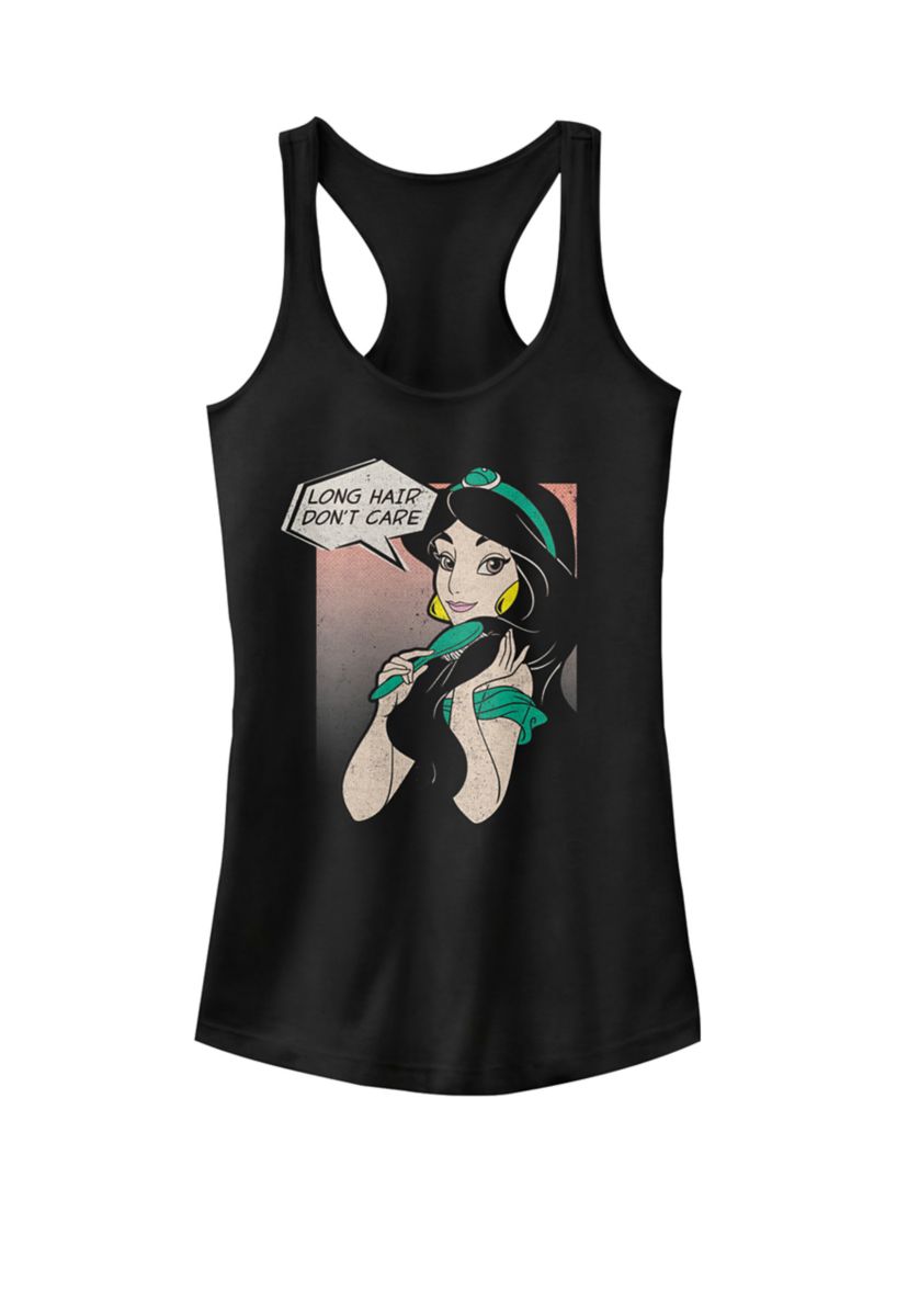 Aladdin Jasmine Hair Dont Care Comic Graphic Racerback Tank