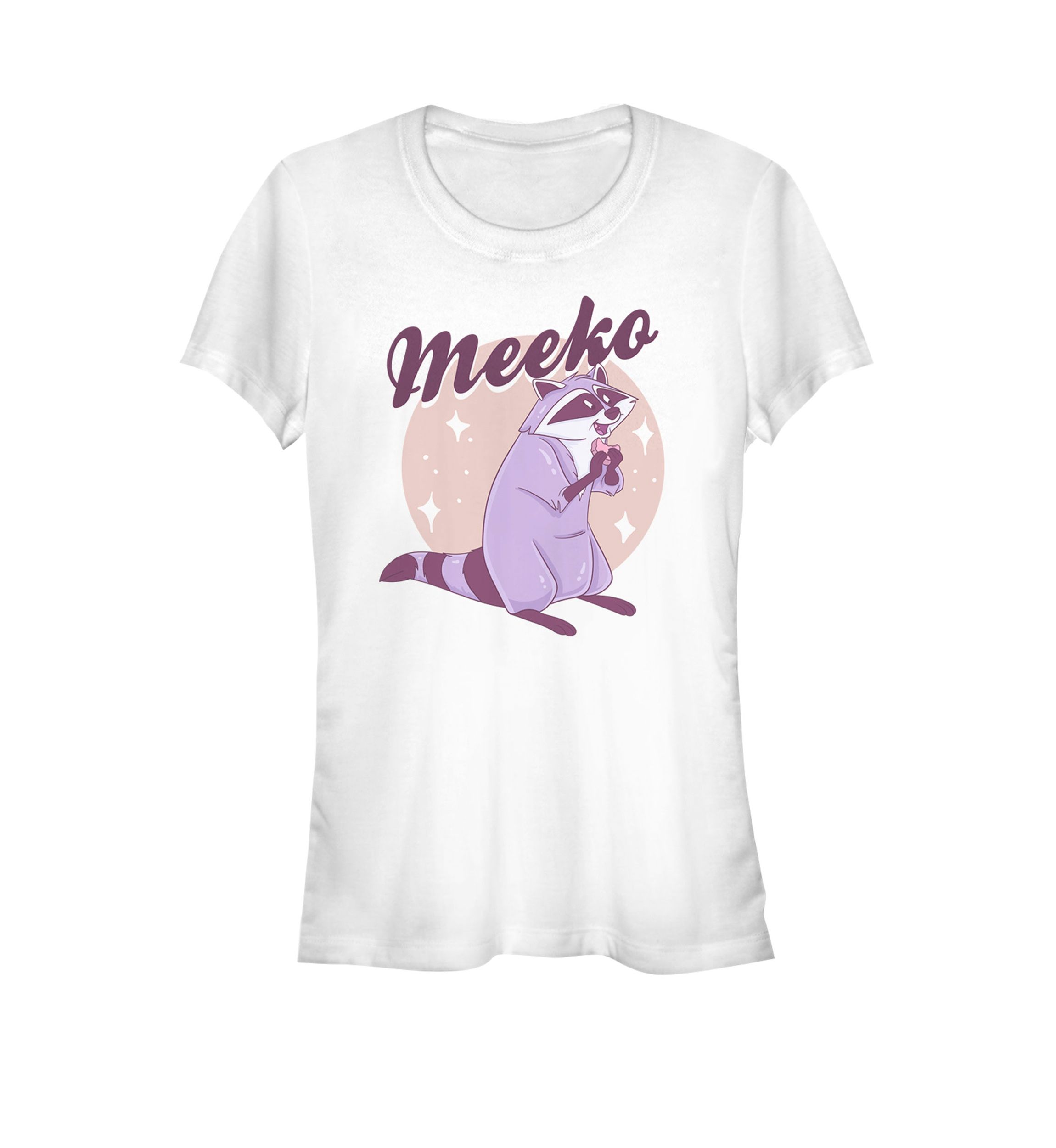 Pocahontas Meeko Pastel Moon Short Sleeve Graphic T-Shirt