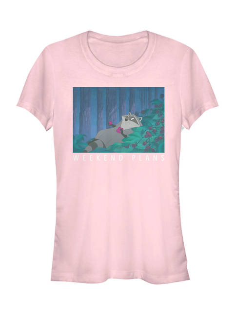 Pocahontas Meeko Weekend Plans Meme Short Sleeve Graphic T-Shirt