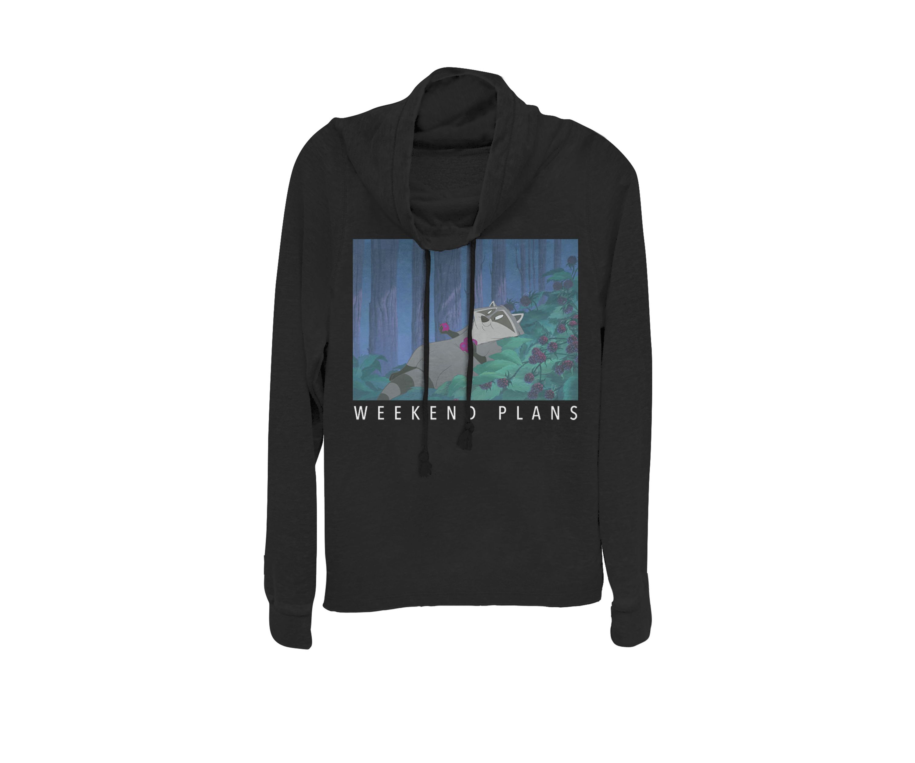 Pocahontas Meeko Weekend Plans Meme Cowl Neck Graphic Pullover