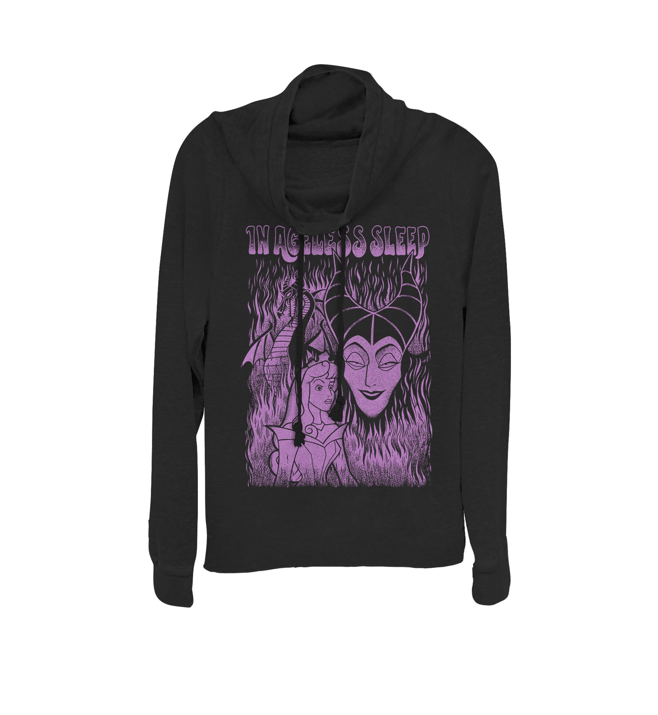 Sleeping Beauty In Ageless Sleep Poster Cowl Neck Graphic Pullover
