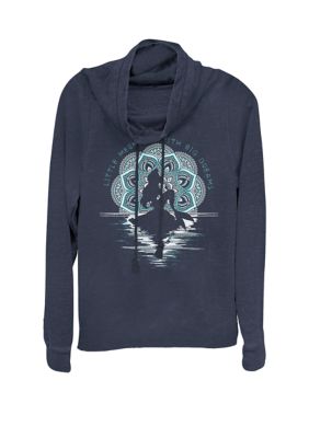 Disney The Little Mermaid Ariel With Big Dreams Cowl Neck Graphic Pullover -  1804355PRIN285460046014